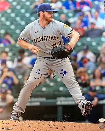 BRANDON WOODRUFF SIGNED BREWERS 16X20 PHOTO #5 - JSA