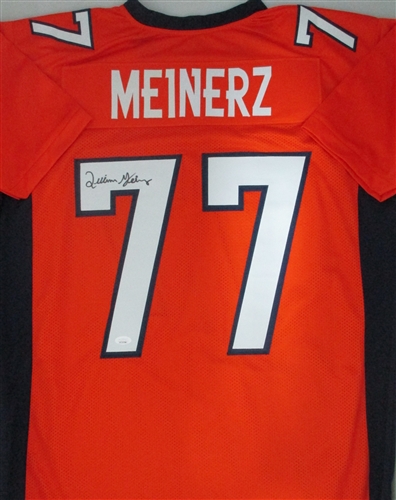 QUINN MEINERZ SIGNED CUSTOM REPLICA BRONCOS ORANGE JERSEY - JSA