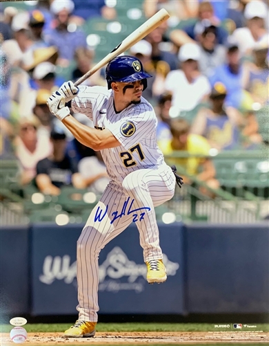 WILLY ADAMES SIGNED BREWERS 16X20 PHOTO #1 - JSA