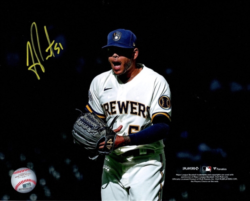 FREDDY PERALTA SIGNED 8X10 BREWERS PHOTO #4