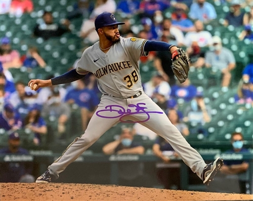 DEVIN WILLIAMS SIGNED 8X10 BREWERS PHOTO #12