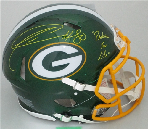 DONALD DRIVER SIGNED FULL SIZE PACKERS FLASH SPEED AUTHENTIC HELMET W/ SCRIPT - JSA