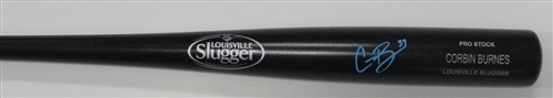 CORBIN BURNES SIGNED LOUISVILLE SLUGGER BLACK BAT - JSA