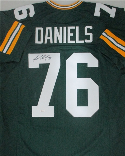 MIKE DANIELS SIGNED CUSTOM REPLICA GREEN PACKERS JERSEY - JSA