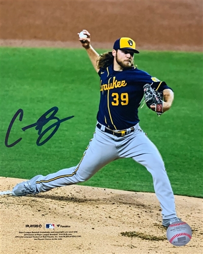 CORBIN BURNES SIGNED 8X10 BREWERS PHOTO #12