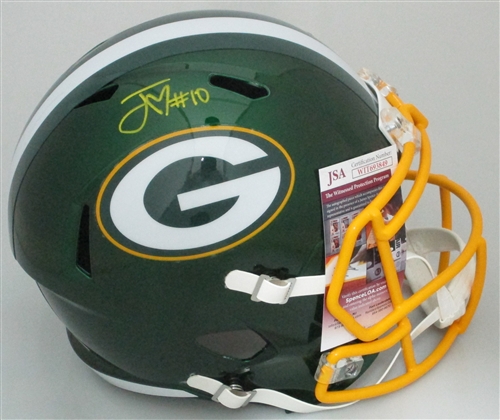 JORDAN LOVE SIGNED FULL SIZE PACKERS FLASH REPLICA SPEED HELMET - JSA