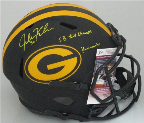 JOHN KUHN SIGNED FULL SIZE RIDDELL REPLICA ECLIPSE SPEED HELMET W/ SCRIPTS - JSA