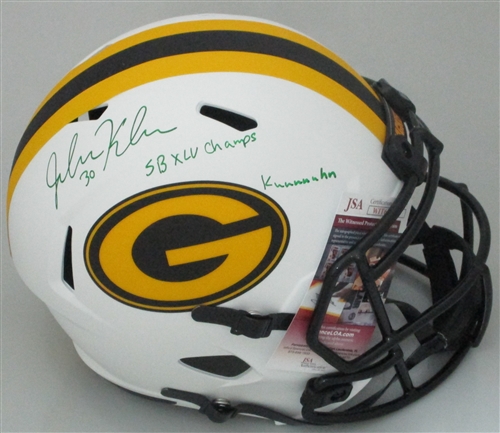 JOHN KUHN SIGNED FULL SIZE RIDDELL REPLICA LUNAR SPEED HELMET W/ SCRIPTS - JSA