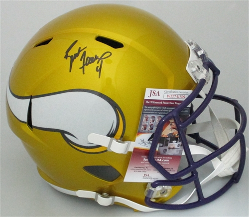 BRETT FAVRE SIGNED FULL SIZE VIKINGS REPLICA FLASH SPEED HELMET - JSA