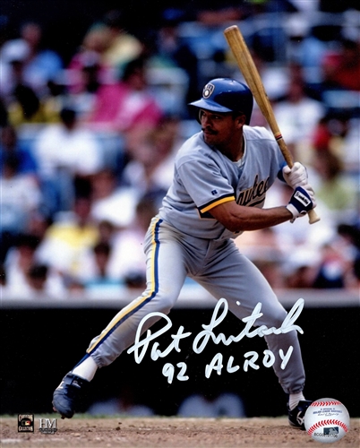 PAT LISTACH SIGNED BREWERS 8X10 PHOTO #1 W/ AL ROY