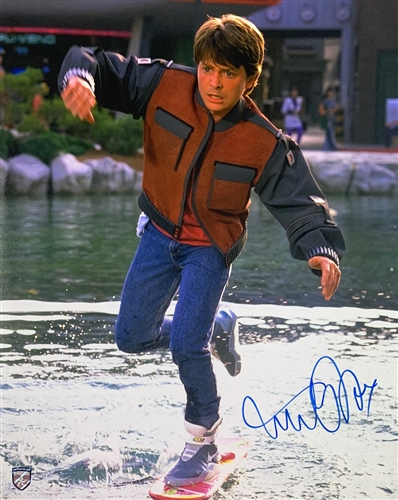 MICHAEL J. FOX SIGNED 16X20 BACK TO THE FUTURE PHOTO #2