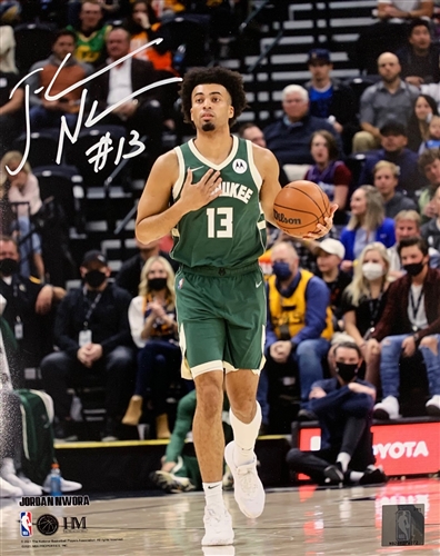 JORDAN NWORA SIGNED 8X10 BUCKS PHOTO #1