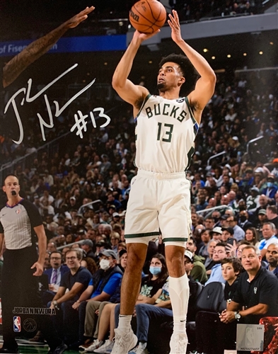 JORDAN NWORA SIGNED 8X10 BUCKS PHOTO #2