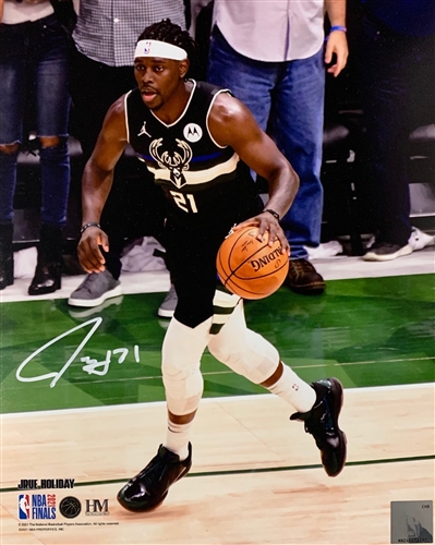 JRUE HOLIDAY SIGNED 8X10 BUCKS PHOTO #1