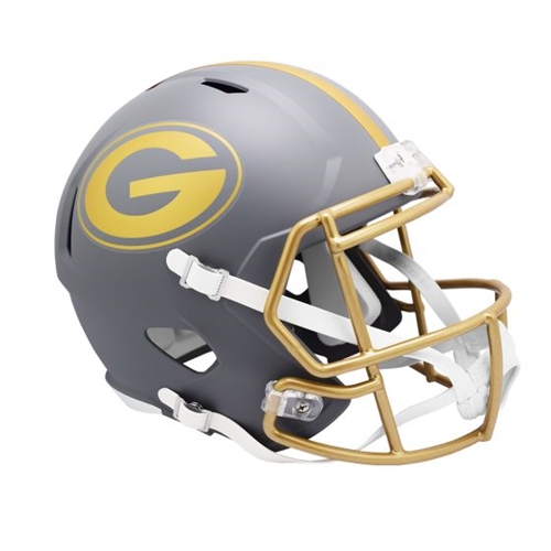 GREEN BAY PACKERS UNSIGNED FULL SIZE RIDDELL "SLATE" REPLICA HELMET