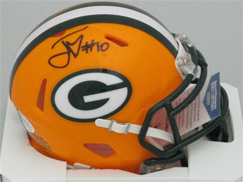 JORDAN LOVE SIGNED PACKERS SPEED MINI HELMET - JSA