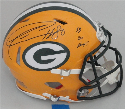 DONALD DRIVER SIGNED FULL SIZE PACKERS AUTHENTIC SPEED HELMET W/ SB XLV - JSA