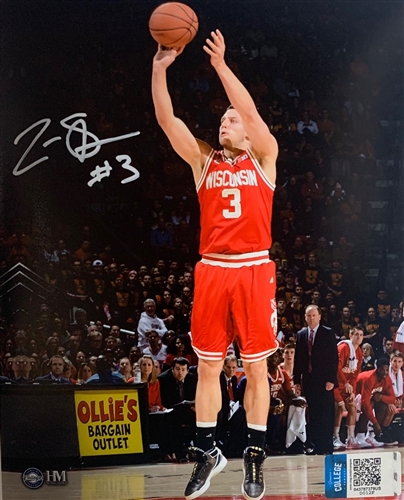 ZAK SHOWALTER SIGNED 8X10 WI BADGERS PHOTO #1