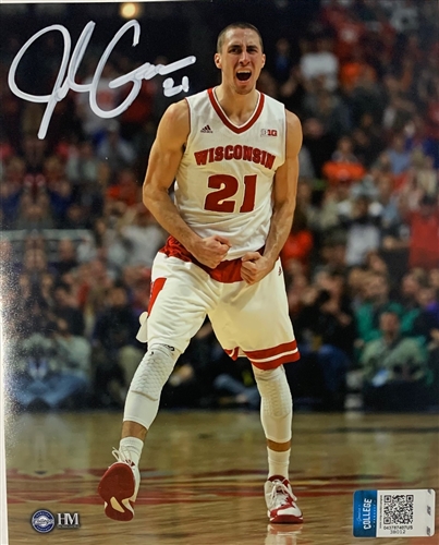 JOSH GASSER SIGNED 8X10 WI BADGERS PHOTO #1