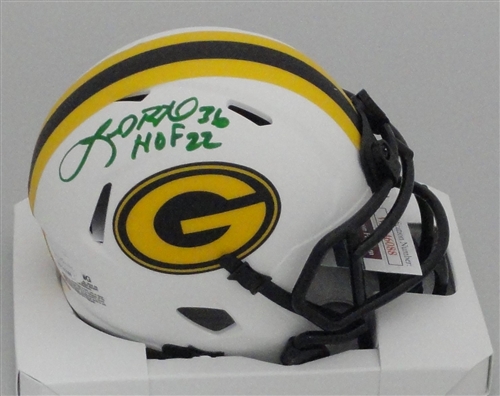 LEROY BUTLER SIGNED PACKERS LUNAR SPEED MINI HELMET W/ HOF - JSA