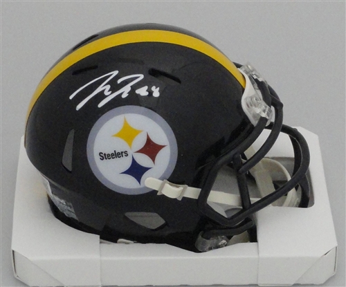 PAT FREIERMUTH SIGNED STEELERS SPEED MINI HELMET - BAS