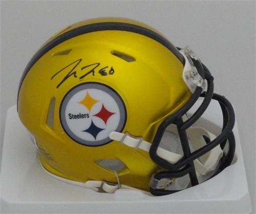 PAT FREIERMUTH SIGNED STEELERS FLASH SPEED MINI HELMET - BAS