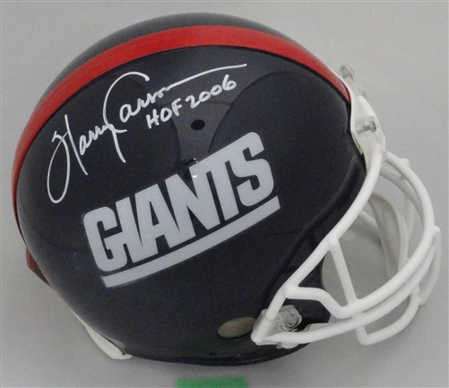 HARRY CARSON SIGNED FULL SIZE NY GIANTS AUTHENTIC PRO LINE HELMET W/ HOF - BAS