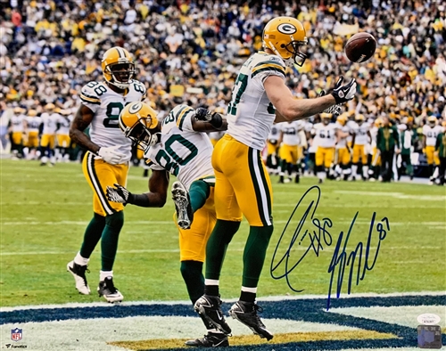 JORDY NELSON & DONALD DRIVER DUAL SIGNED 16X20 PACKERS PHOTO - JSA