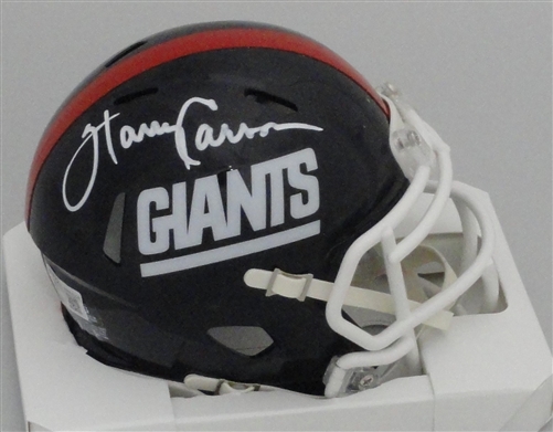 HARRY CARSON SIGNED NY GIANTS SPEED MINI HELMET - BAS