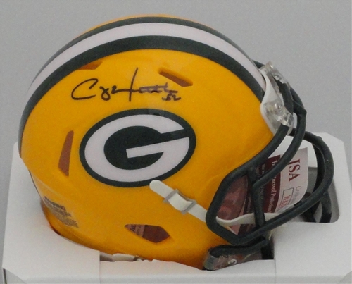 CLAY MATTHEWS SIGNED PACKERS SPEED MINI HELMET - JSA