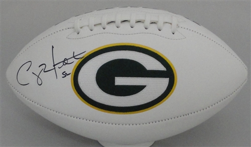 CLAY MATTHEWS SIGNED WILSON WHITE PANEL PACKERS LOGO FOOTBALL - JSA