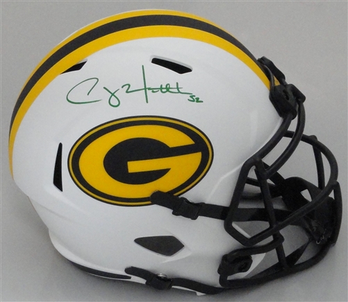 CLAY MATTHEWS SIGNED FULL SIZE PACKERS LUNAR REPLICA SPEED HELMET - JSA