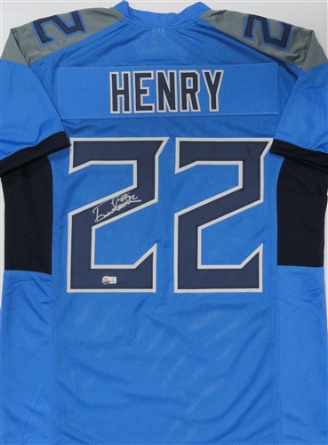 DERRICK HENRY SIGNED CUSTOM REPLICA  TITANS JERSEY - BAS