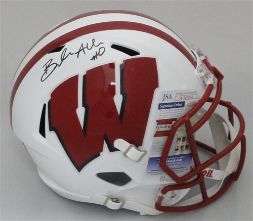 BRAELON ALLEN SIGNED WI BADGERS FULL SIZE REPLICA SPEED HELMET - JSA