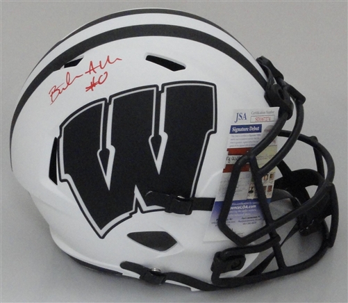 BRAELON ALLEN SIGNED WI BADGERS FULL SIZE REPLICA LUNAR SPEED HELMET - JSA