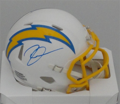 DERWIN JAMES SIGNED LA CHARGERS SPEED MINI HELMET - BAS