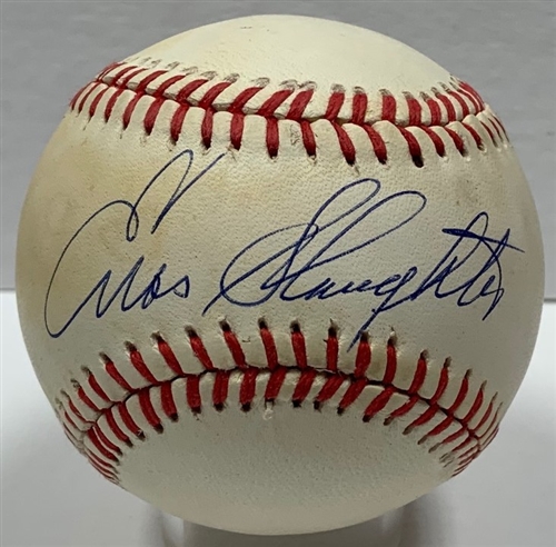 ENOS SLAUGHTER (D) SIGNED OFFICIAL NATIONAL LEAGUE  BASEBALL #1 - CARDINALS - JSA