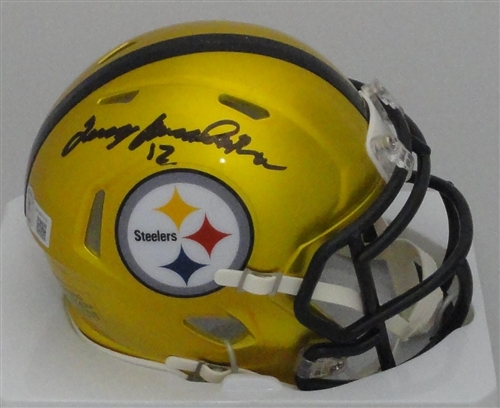 TERRY BRADSHAW SIGNED STEELERS RIDDELL FLASH SPEED MINI HELMET - BAS