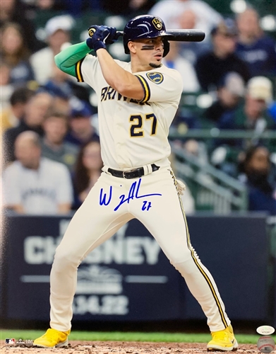 WILLY ADAMES SIGNED 16X20 BREWERS PHOTO #8 - JSA