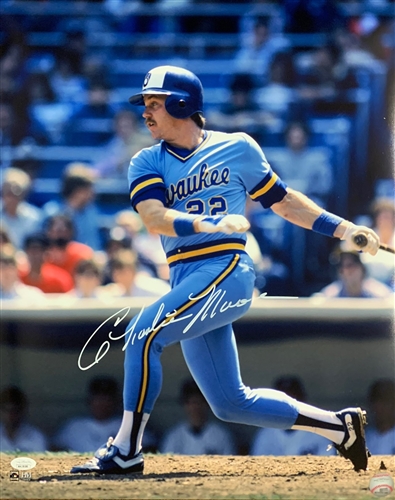 CHARLIE MOORE SIGNED 16X20 BREWERS PHOTO #6 - JSA