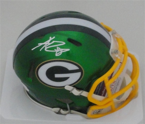 AMARI RODGERS SIGNED PACKERS FLASH SPEED MINI HELMET - JSA