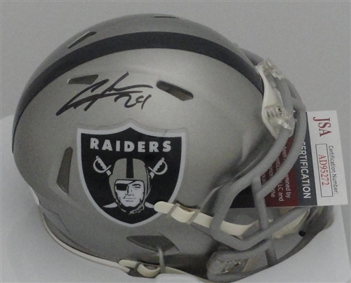 CHARLES WOODSON SIGNED RAIDERS FLASH MINI HELMET - JSA