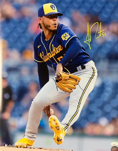 FREDDY PERALTA SIGNED 16X20 BREWERS PHOTO #8 - JSA