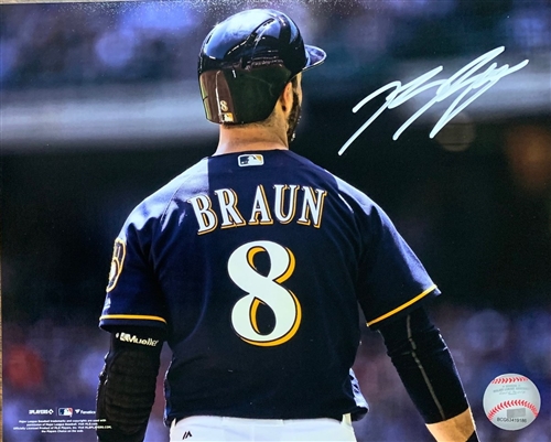 RYAN BRAUN SIGNED 8X10 BREWERS PHOTO #7