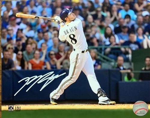 RYAN BRAUN SIGNED 8X10 BREWERS PHOTO #10