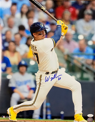 WILLY ADAMES SIGNED BREWERS 16X20 PHOTO #10 - JSA