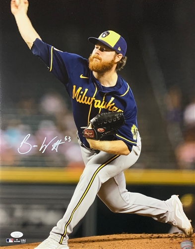 BRANDON WOODRUFF SIGNED BREWERS 16X20 PHOTO #10 - JSA