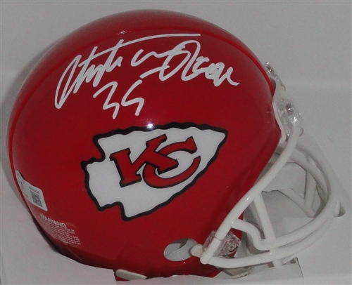 CHIEFS CHRISTIAN OKOYE SIGNED RIDDELL MINI HELMET - BAS