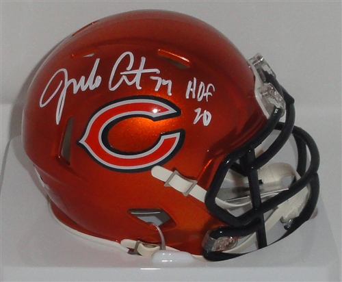 JIM COVERT SIGNED BEARS FLASH SPEED MINI HELMET W/ HOF - JSA