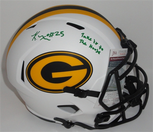 KESEAN NIXON SIGNED FULL SIZE REPLICA PACKERS LUNAR SPEED HELMET - JSA